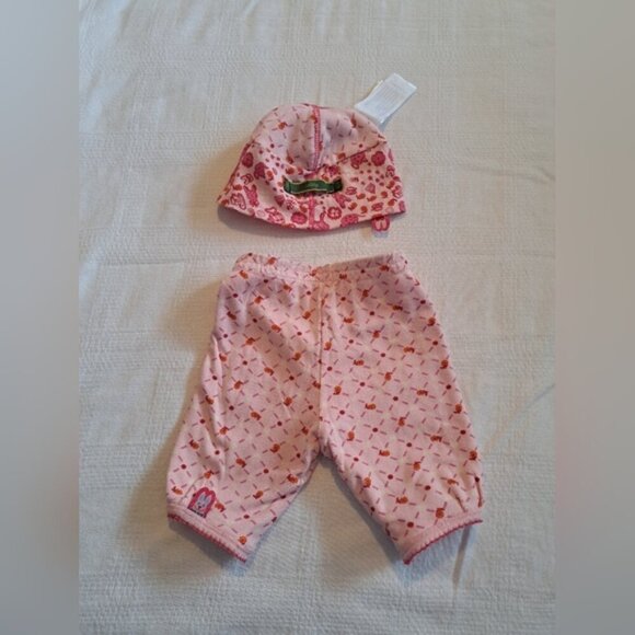 Oilily hat 43-46 & pants no tag both reversible pink & red EUC - Picture 3 of 4
